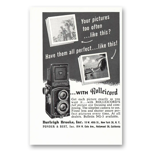 1954 Rolleicord Camera Have Them All Perfect Vintage Magazine Print Ad