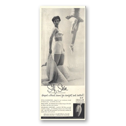 1954 Silf Skin Shaped Without Seams Vintage Magazine Print Ad