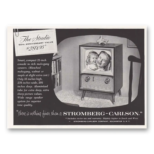 1954 Stromberg Carlson Studio 60th Anniversary Vintage Magazine Print Ad