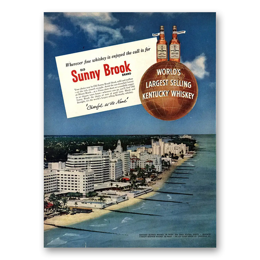 1954 Sunny Brook Whiskey Worlds Largest Selling Kentucky Whiskey Vintage Magazine Print Ad