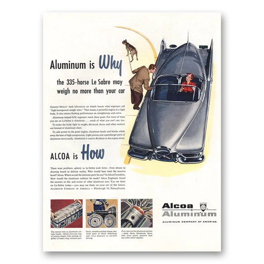 1953 Alcoa 335 Horse LeSabre Vintage Magazine Print Ad