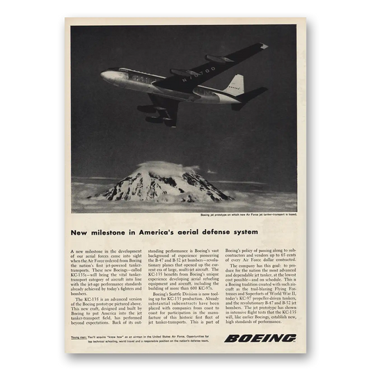 1955 Boeing Americas Aerial Defense System Vintage Magazine Print Ad