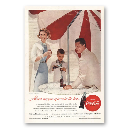 1955 Coca Cola Almost Everyone Appreciates the Best Vintage Magazine Print Ad