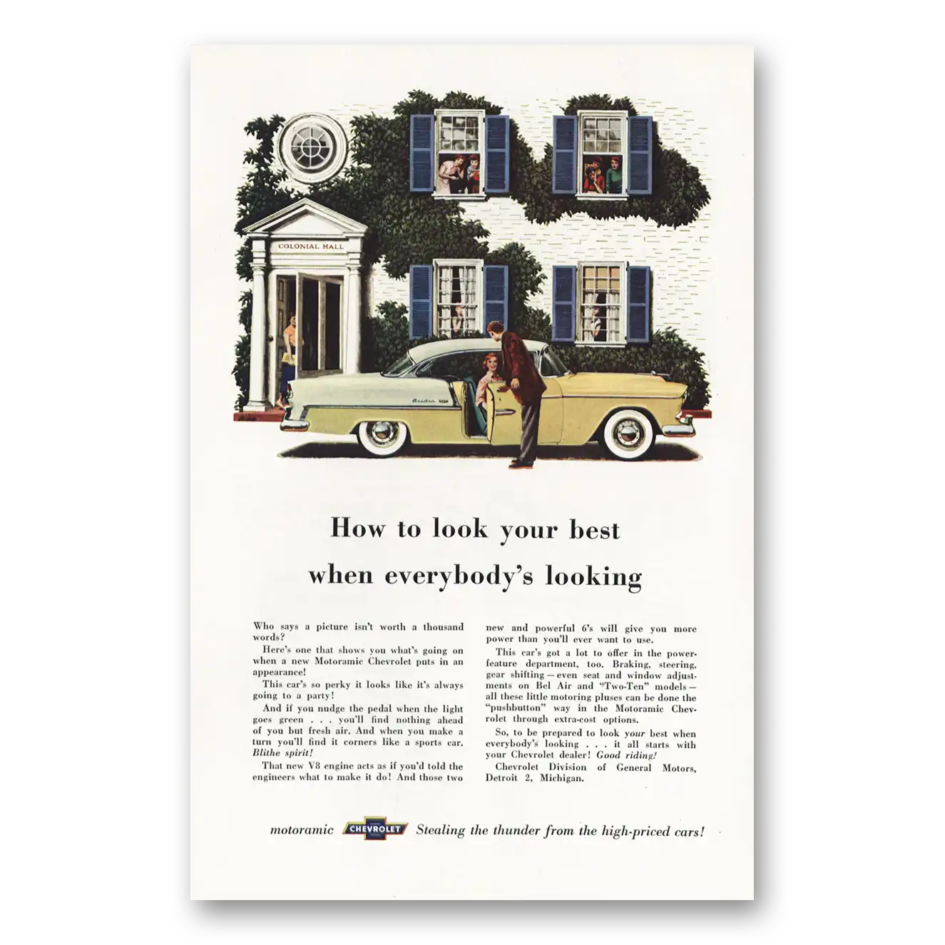 1955 Chevrolet Bel Air Look Your Best When Everybody's Looking Vintage Magazine Print Ad