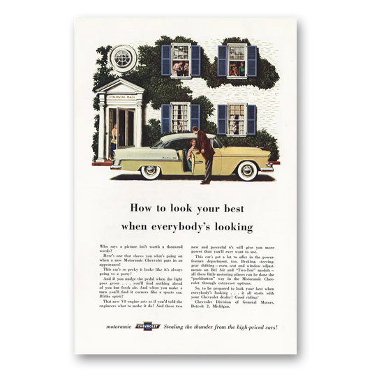 1955 Chevrolet Bel Air Look Your Best When Everybody's Looking Vintage Magazine Print Ad