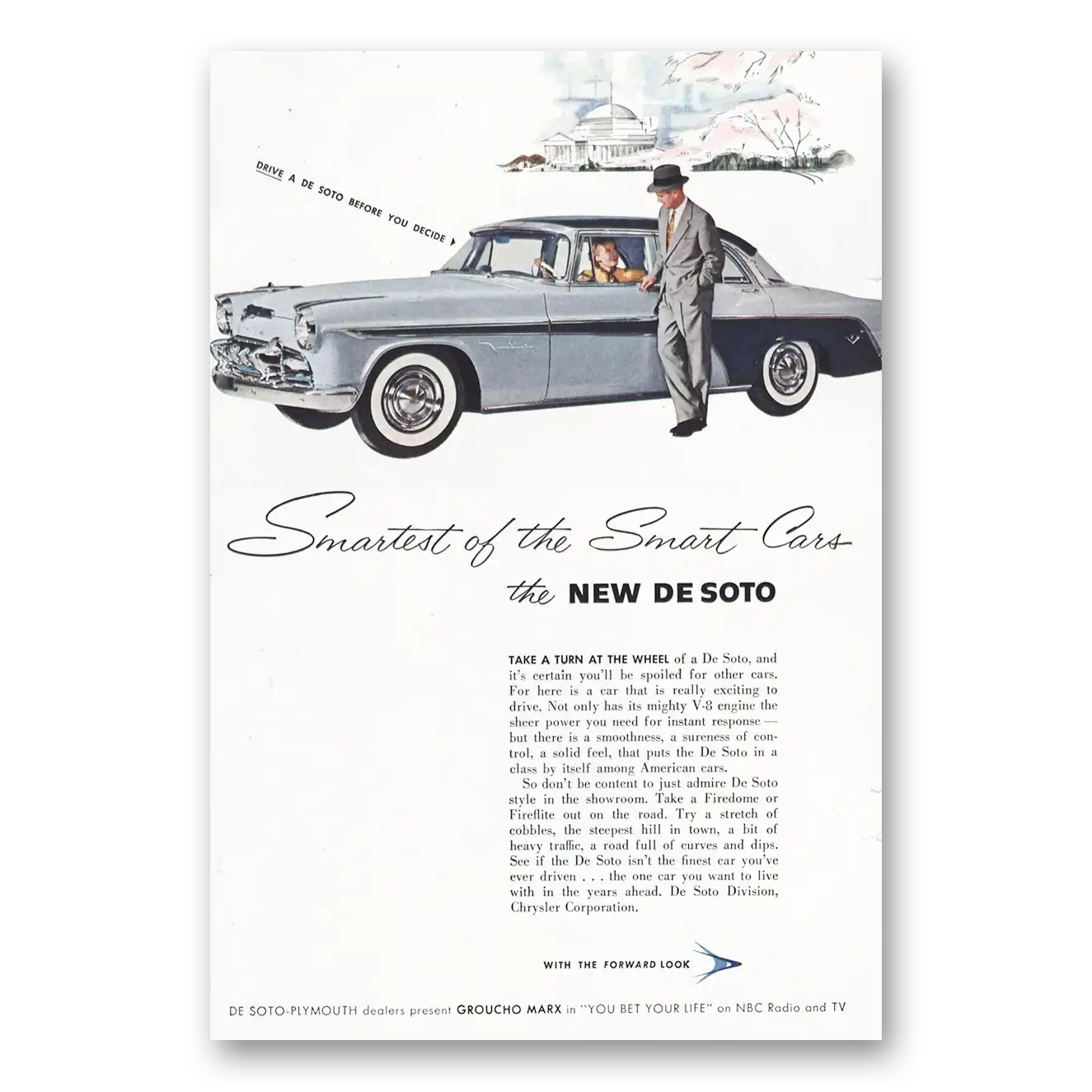 1955 DeSoto Smartest of the Smart Vintage Magazine Print Ad