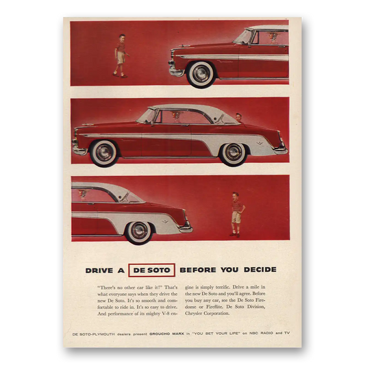 1955 DeSoto Drive Before You Decide Vintage Magazine Print Ad