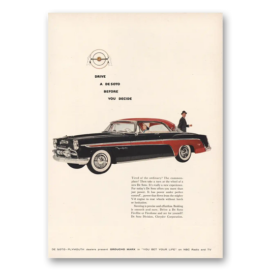 1955 DeSoto Tired of the Ordinary Vintage Magazine Print Ad