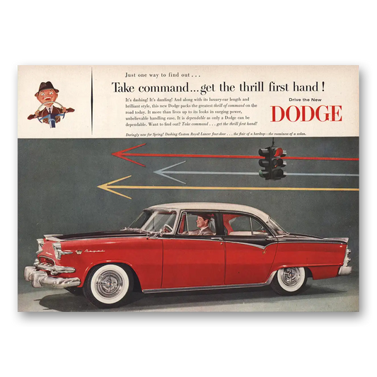 1955 Dodge Take Command Get the Thrill First Hand Vintage Magazine Print Ad