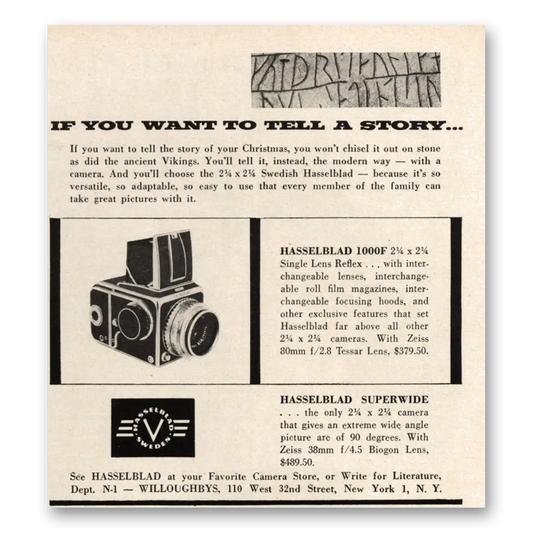 1955 Hasselblad You Want to Tell a Story Vintage Magazine Print Ad