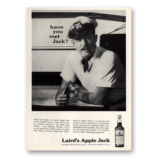 1955 Lairds Apple Jack Have You Met Jack Vintage Magazine Print Ad