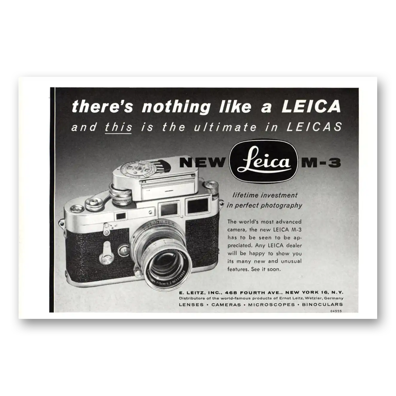 1955 Leica Cameras This Is the Ultimate Vintage Magazine Print Ad