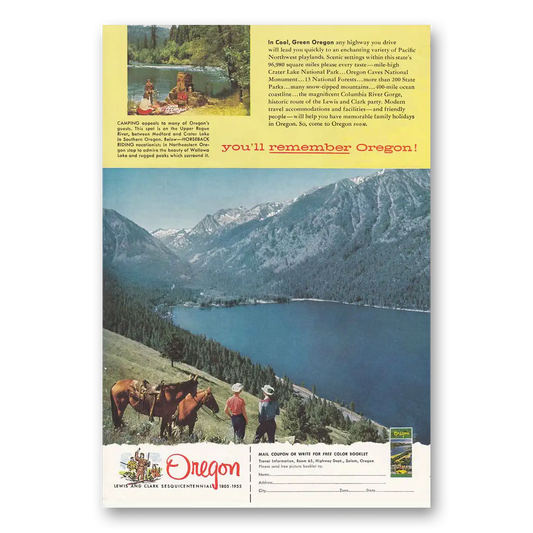 1955 Oregon Upper Rogue River Vintage Magazine Print Ad