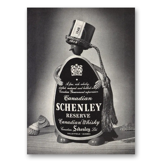 1955 Schenley Whiskey Canadian Schenley Reserve Fine Rich Whisky Vintage Magazine Print Ad