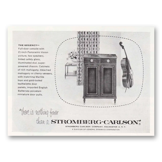 1955 Stromberg Carlson Radios Regency Vintage Magazine Print Ad