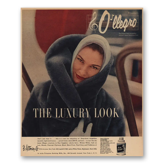 1956 B Altman The Luxury Look Vintage Magazine Print Ad