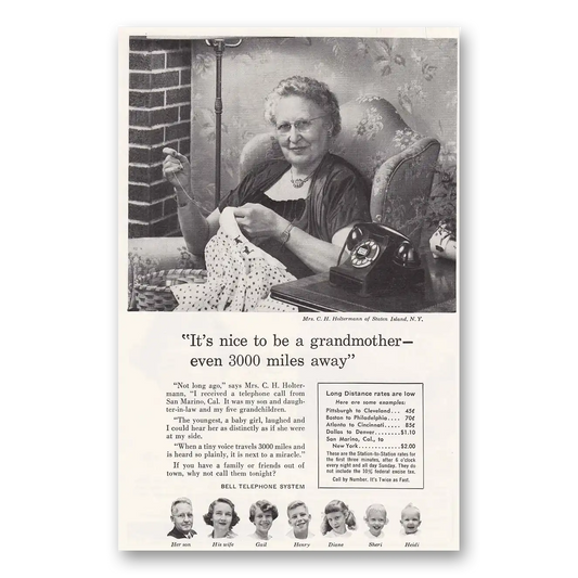 1956 Bell Telephone Holtermann Staten Island Vintage Magazine Print Ad