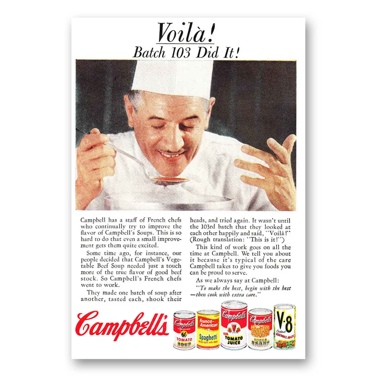 1956 Campbells Soup Voila Batch 103 Did It Vintage Magazine Print Ad