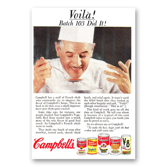 1956 Campbells Soup Voila Batch 103 Did It Vintage Magazine Print Ad