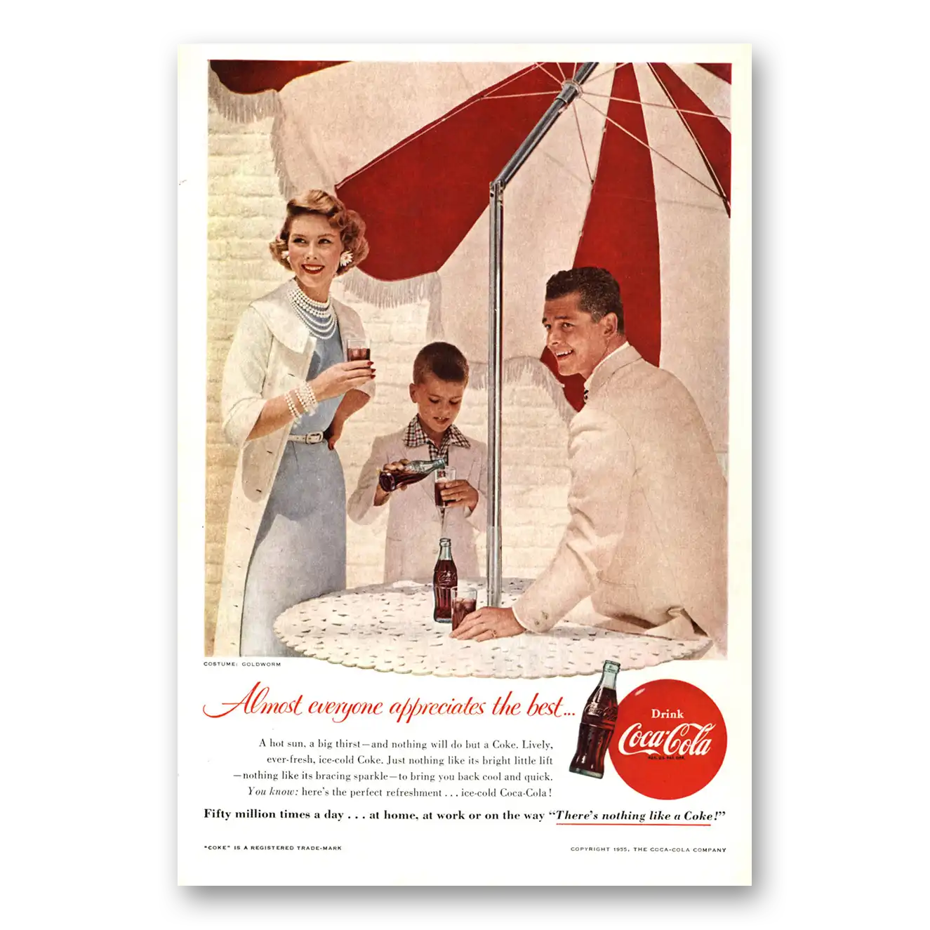 1956 Coca Cola Almost Everyone Appreciates Best Vintage Magazine Print Ad