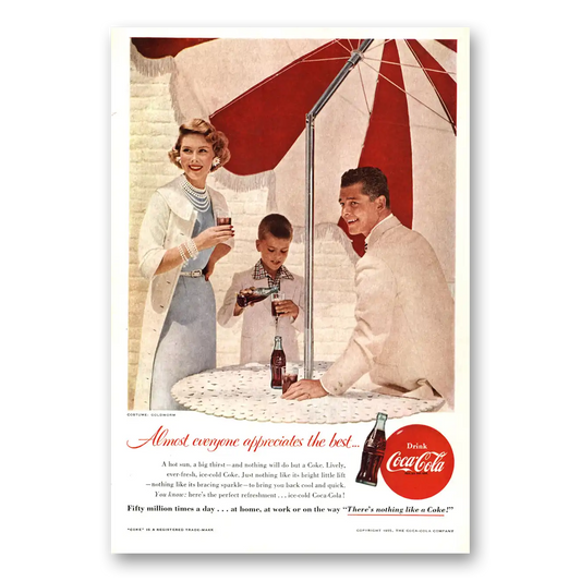 1956 Coca Cola Almost Everyone Appreciates Best Vintage Magazine Print Ad