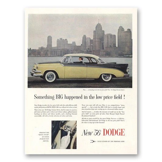 1956 Dodge Coronet Lancer Something Big Happened Vintage Magazine Print Ad