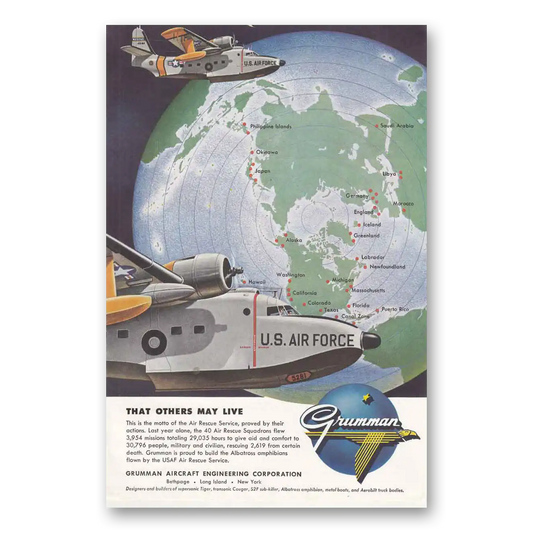 1956 Grumman Air Force Others May Live Vintage Magazine Print Ad