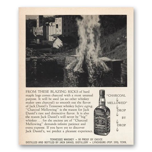 1956 Jack Daniels From These Blazing Ricks Vintage Magazine Print Ad