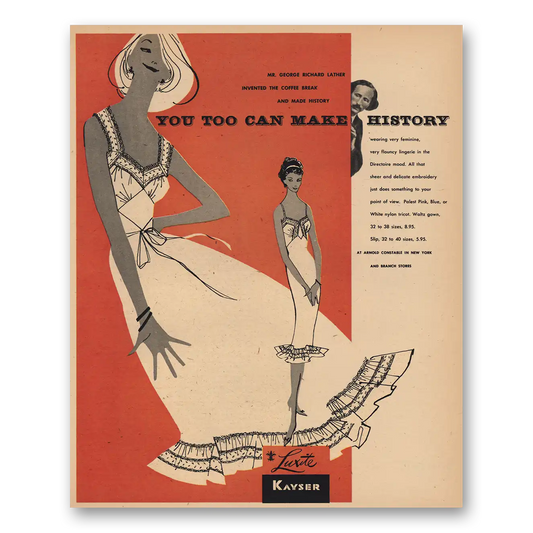 1956 Kayser Hosiery George Richard Lather Vintage Magazine Print Ad