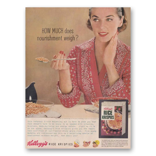 1956 Rice Krispies Cereal How Much Does Nour Vintage Magazine Print Ad