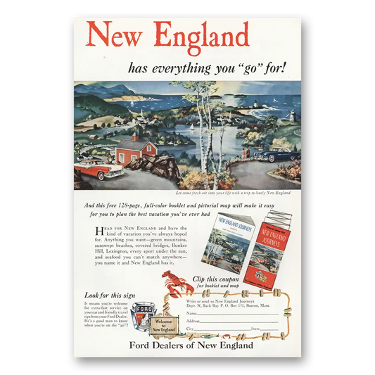 1956 Ford New England Has Everything You Go For Vintage Magazine Print Ad