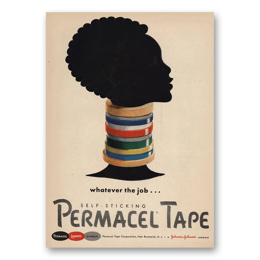 1957 Permacel Tape Permacel Tape Whatever the Job Vintage Magazine Print Ad