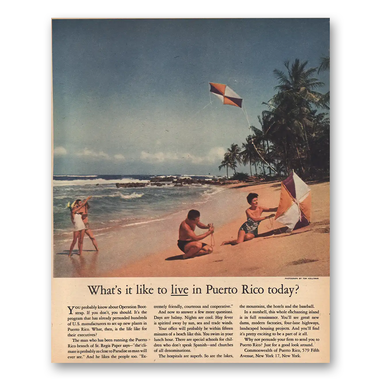 1956 Puerto Rico Whats It Like to Live In Puerto Rico Today Vintage Magazine Print Ad