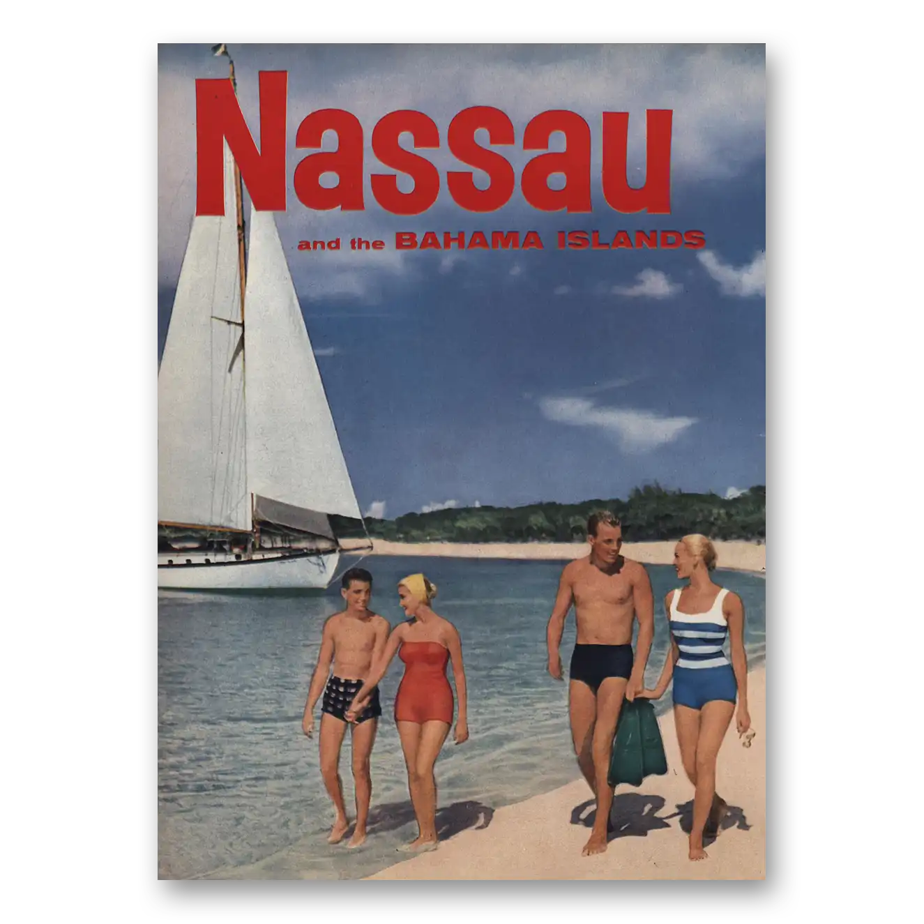 1957 Nassau Bahamas Nassau and the Bahama Islands Vintage Magazine Print Ad