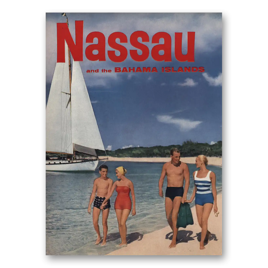 1957 Nassau Bahamas Nassau and the Bahama Islands Vintage Magazine Print Ad