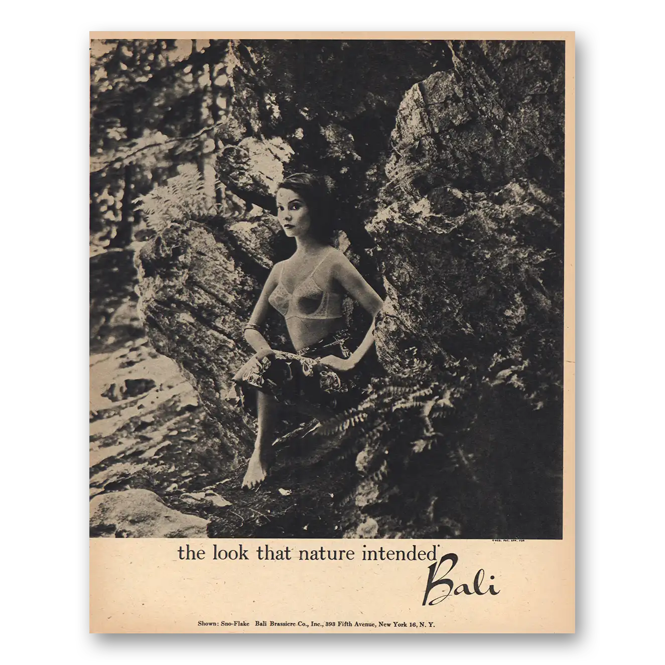 1957 Bali Bra Look That Nature Intended Vintage Magazine Print Ad