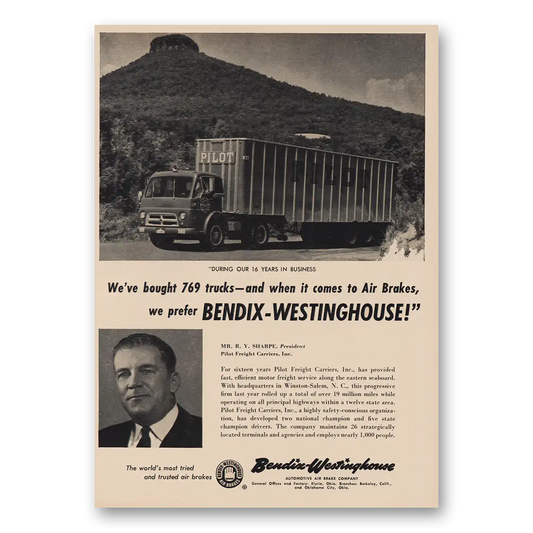 1957 Bendix Westinghouse Pilot Freight Carriers Vintage Magazine Print Ad