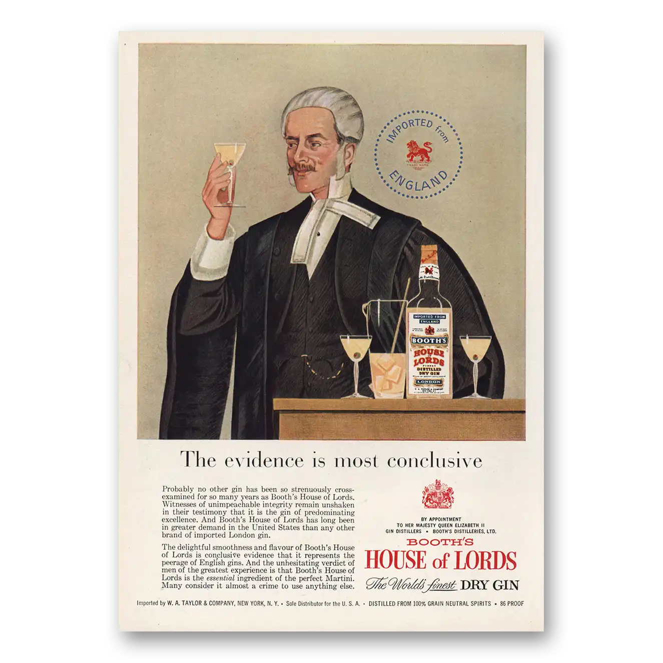 1957 House of Lords Evidence Is Most Conclusive Vintage Magazine Print Ad