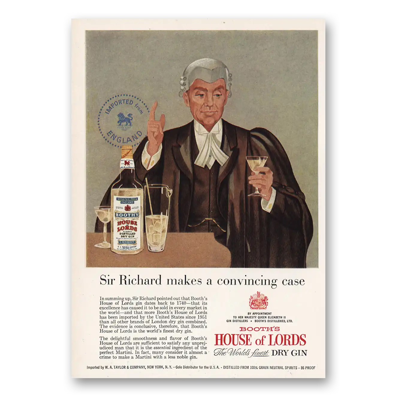 1957 House of Lords Sir Richard Makes Convincing Case Vintage Magazine Print Ad