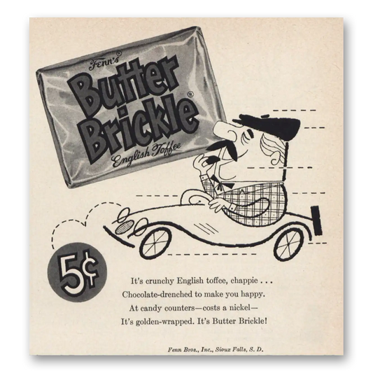 1957 Butter Brickle Crunchy English Toffee Vintage Magazine Print Ad