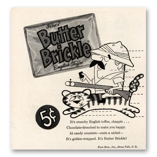 1957 Butter Brickle Crunchy English Toffee Vintage Magazine Print Ad