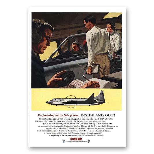 1957 Convair Engineering to Nth Power Vintage Magazine Print Ad
