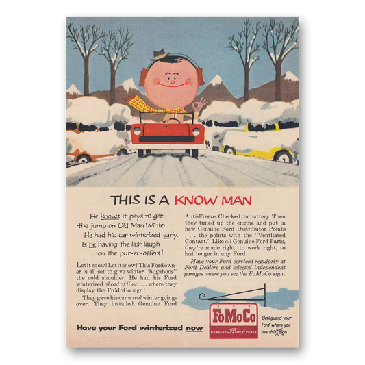 1957 FoMoCo This Is a Know Man Vintage Magazine Print Ad