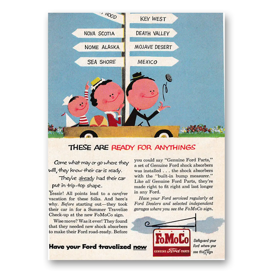 1957 FoMoCo These Are Ready for Anything Signs Vintage Magazine Print Ad