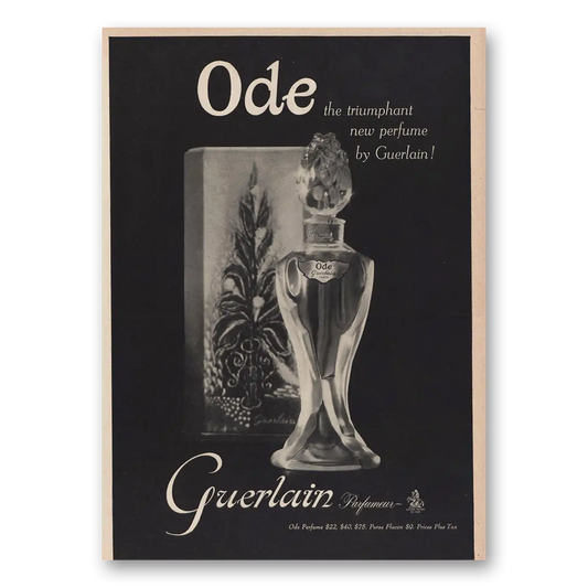 1957 Ode Perfume Triumphant New Perfume Vintage Magazine Print Ad