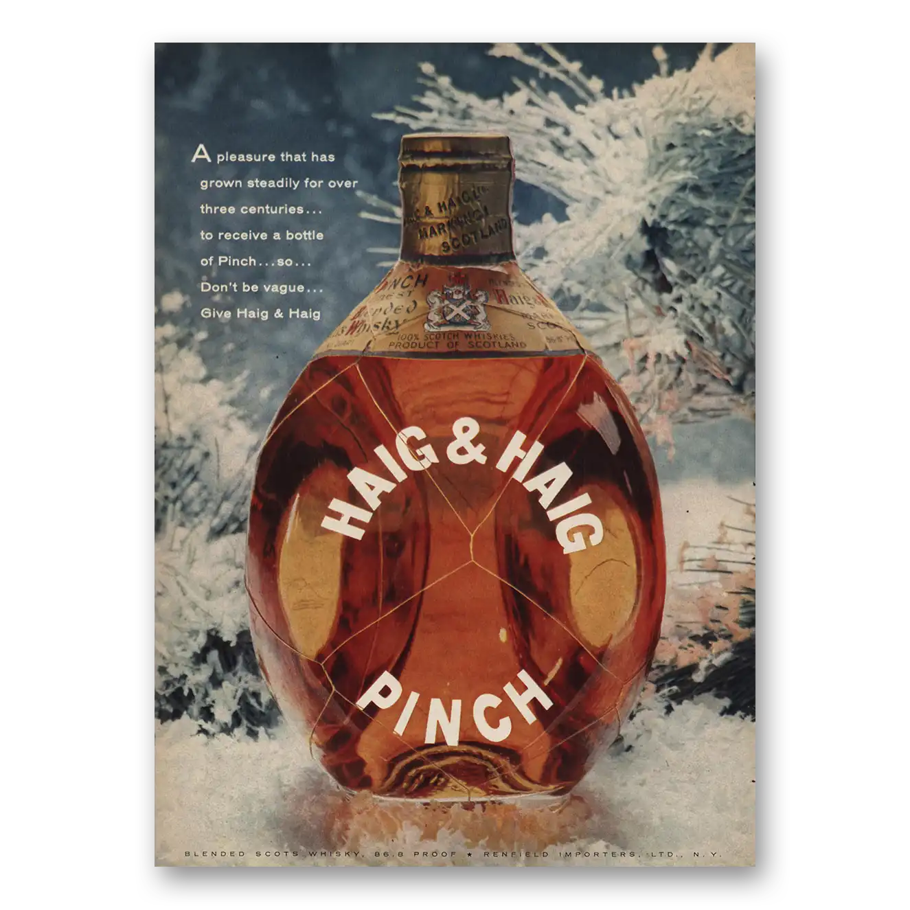 1957 Pinch Scotch Pleasure That Has Grown Steadily Vintage Magazine Print Ad