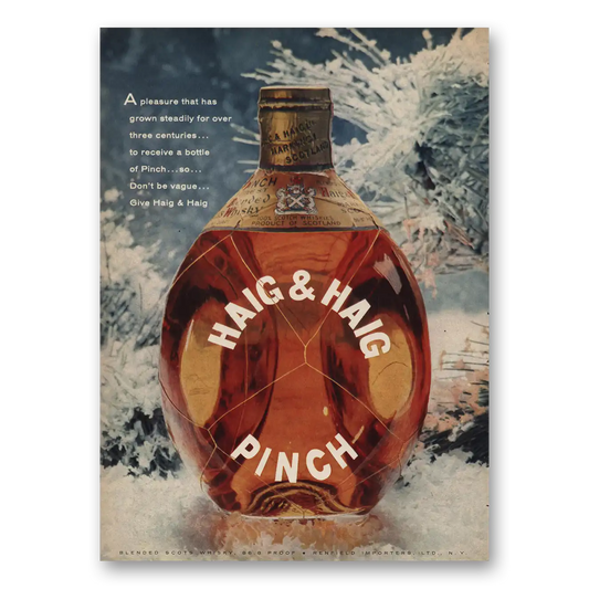 1957 Pinch Scotch Pleasure That Has Grown Steadily Vintage Magazine Print Ad