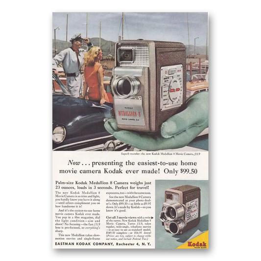 1957 Kodak Movie Camera Easiest to Use Home Movie Camera Vintage Magazine Print Ad