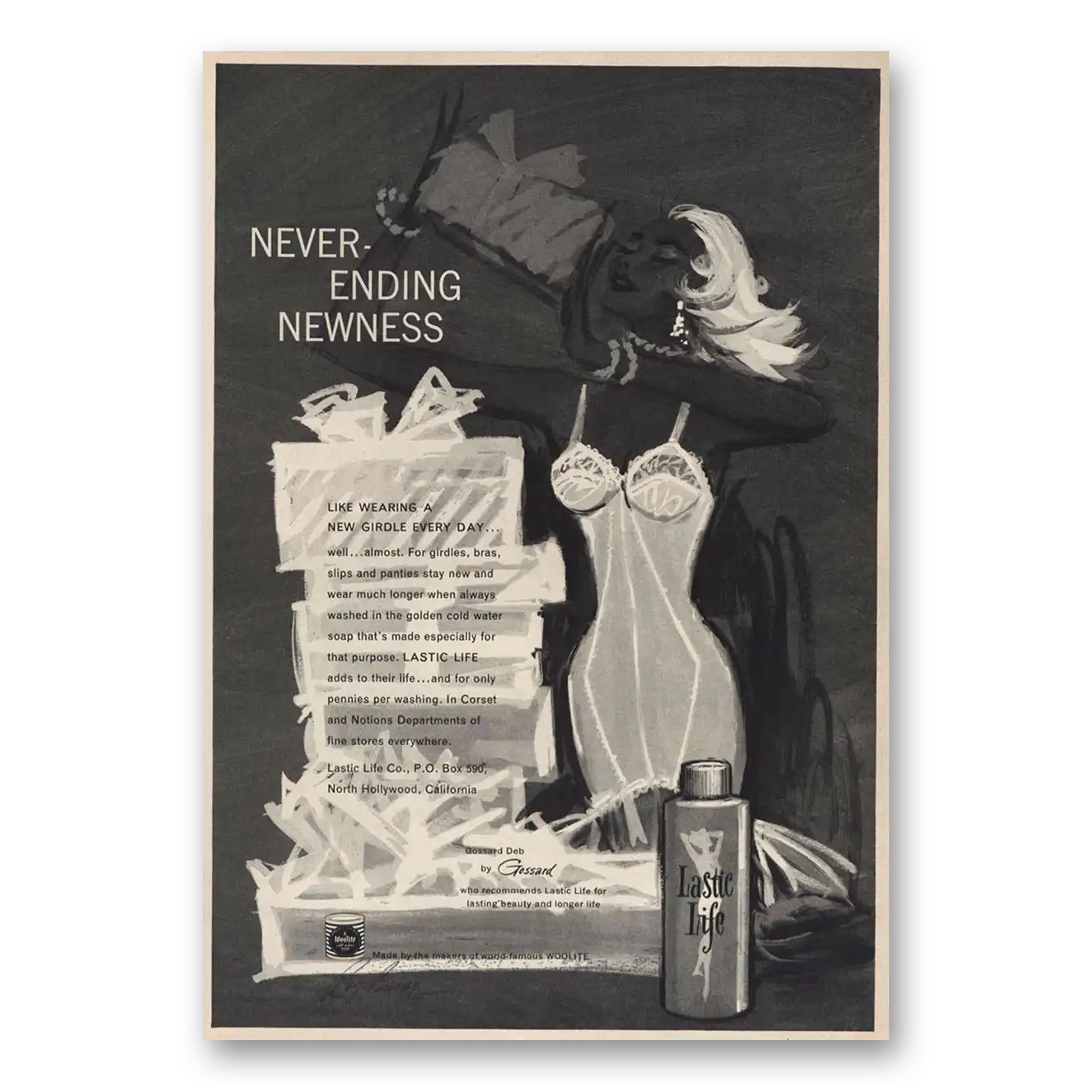 1957 Lastic Life Never Ending Newness Vintage Magazine Print Ad