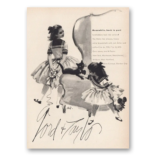 1957 Lord & Taylor Meanwhile Back In Port Landlubbers Vintage Magazine Print Ad